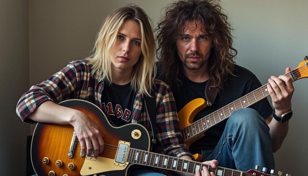 découvrez avec quel guitariste légendaire kurt cobain apparaît sur la photo originale, une rencontre iconique du monde du rock.